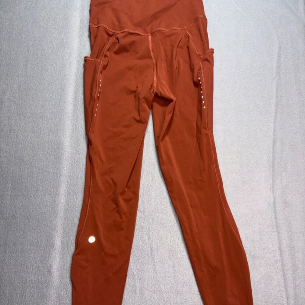 Women's Lululemon Athletica Leggings Terracotta Orange Color size 6
